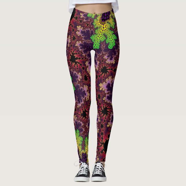 Leggings Spectre vert et violet (Devant)
