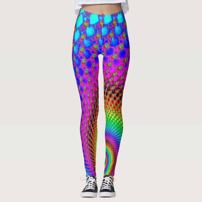 Leggings Spiral abstrait Fractal (Devant)