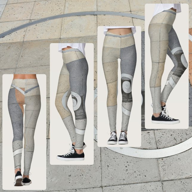 Leggings Spirale Dorée Grège Beige Gris (Créateur téléchargé)