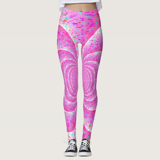 Leggings Spirale rose (Devant)