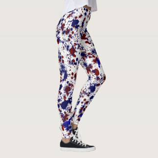 Leggings Splatter - Rouge et Bleu