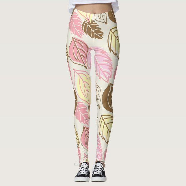 Leggings Splendor d'automne : Motif sans feuille (Devant)