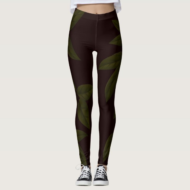 Leggings SPNP_Green_Leaves_Leggings (Devant)