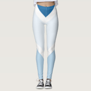 Leggings Sportif et dynamique Motif Bleu Stripe