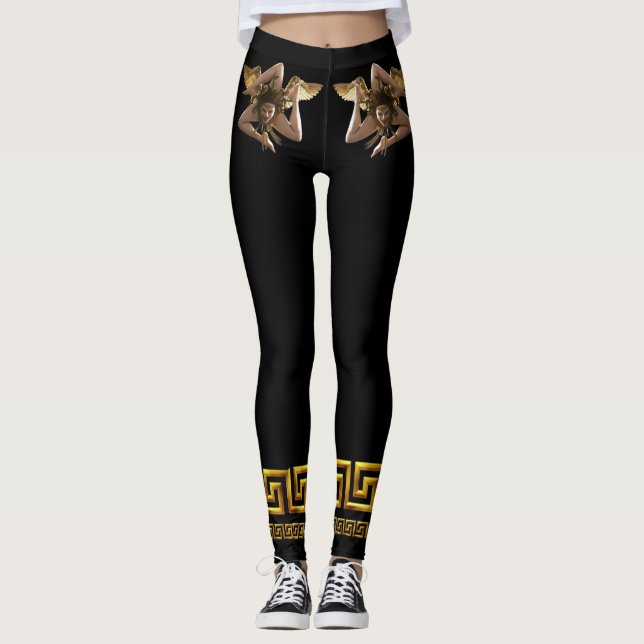 Leggings sportifs de la Méduse sicilienne (Devant)