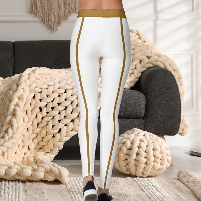 Leggings Sports Women Modern Cute Elegant Classic Stripes  (Créateur téléchargé)
