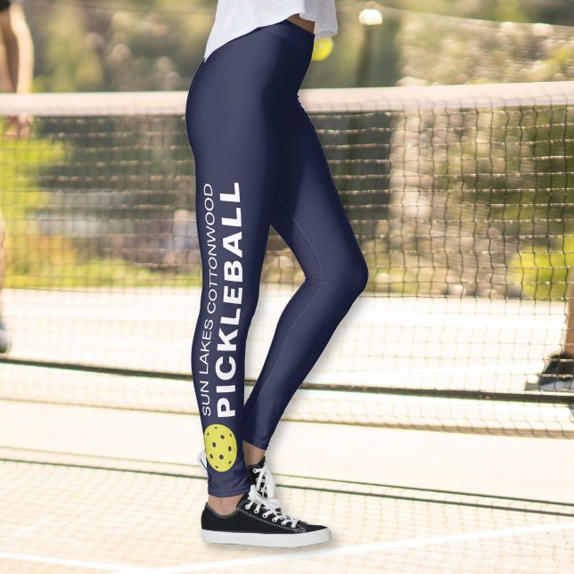 Leggings Sporty Pickleball Custom Town Nom de l'équipe Mari (Créateur téléchargé)