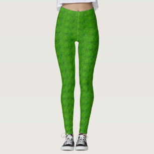 Leggings St Patrick Day Irlandais Shamrock Clovers Vert