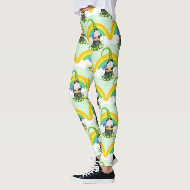 Leggings St Patricks Day Arc-en-ciel Leprechaun Charmes de  (Gauche)