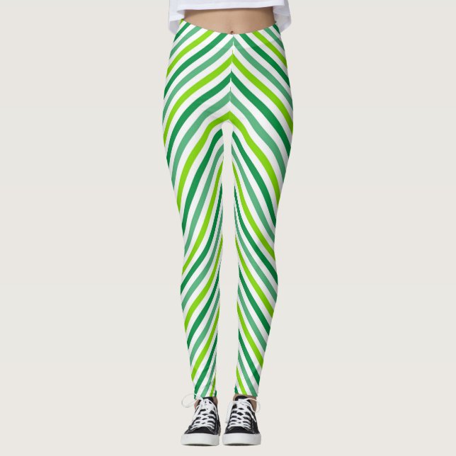 Leggings St. Patrick's Day Cross Stripes Motif-54602 (Devant)