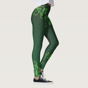 Leggings St. Patrick's Day Green Vine Shamrock Irish Party