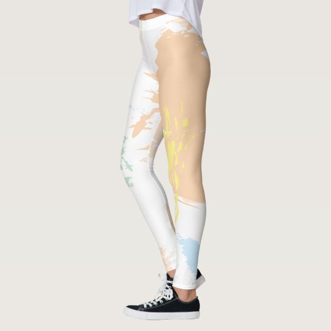 Leggings Stade modéré Pastel Varicolored Abstract (Gauche)
