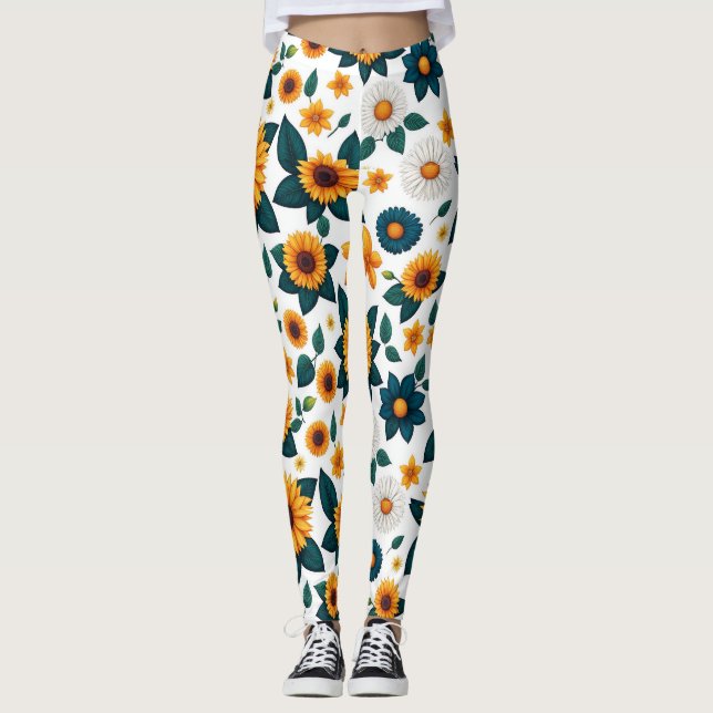 Leggings Stampede de tournesol : Disco Super de la nature (Devant)
