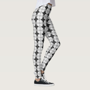 Leggings Starbust noir et gris et Motif Rhombus