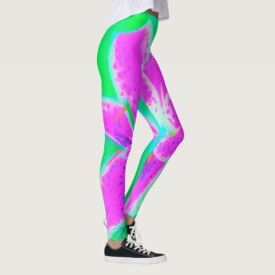 Leggings Stargazer rose chaud Lily sur Turquoise et vert