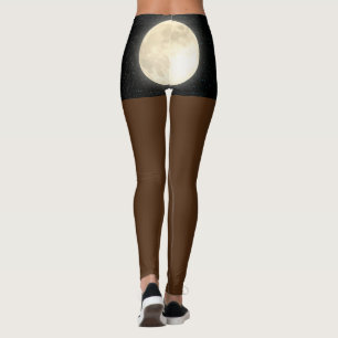 Leggings Starry Sky Moon Butt Jambes nues afro-américaines