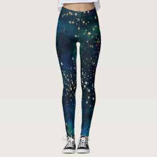 Leggings Stars d'or céleste Sky