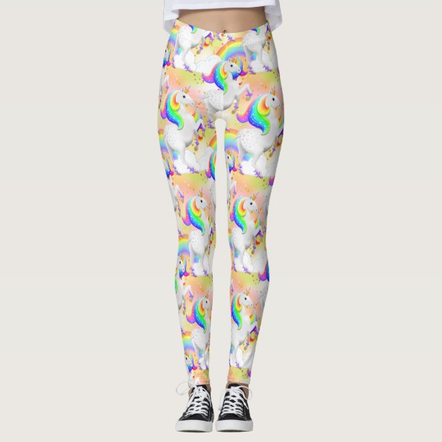 Leggings Stars et Rainbow Unicorn Princess of the Forest (Devant)