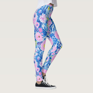 Leggings Station d'été branchée et dynamique Chic Floral Mo