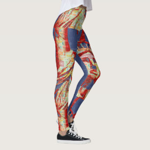 Leggings Statue de la Liberté avec 4 juillet nuage de mots