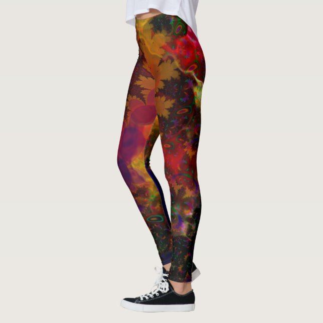 Leggings Stéréo Trippin Psychedélique Abstrait (Gauche)