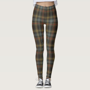Leggings Stewart Chasse Patiné Tartan Plaid Motif