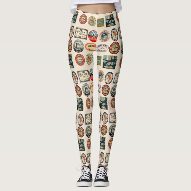 Leggings Stickers Voyage bagage (Devant)
