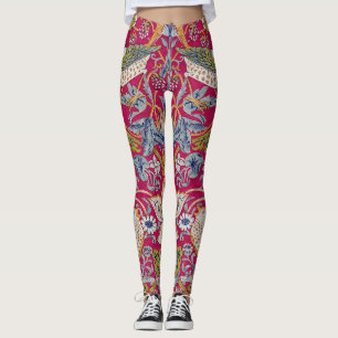 Leggings Strawberry Thief, William Morris
