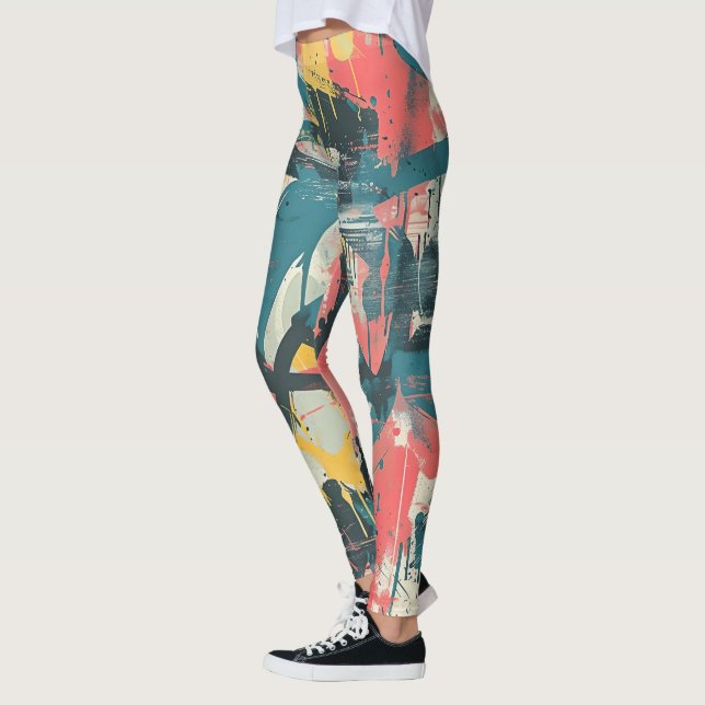 Leggings street art Abstrait (Gauche)