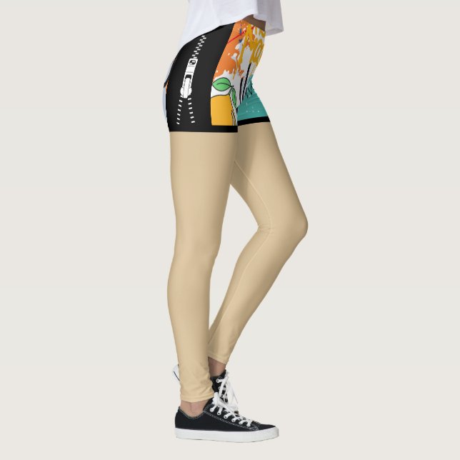Leggings Street art Fashion Zipper Chic (Droite)