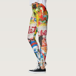 Leggings Streetart Graffiti Amour Maison Cœur Coloré Funky