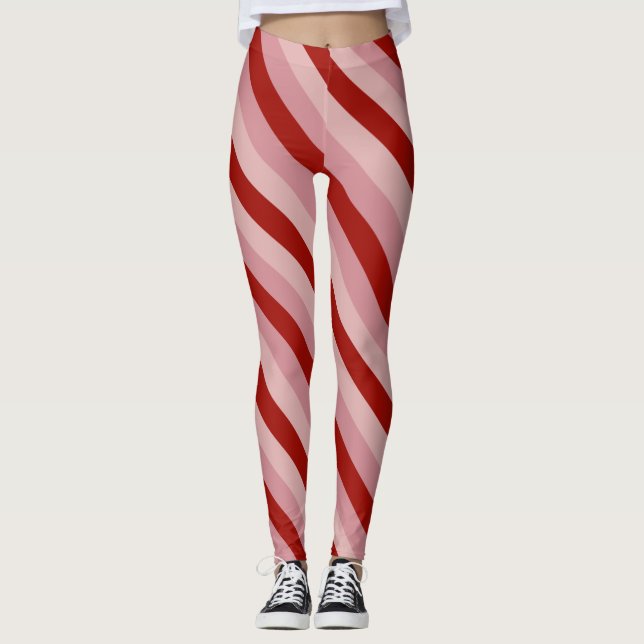 Leggings Stripes Valentine personnalisables (Devant)