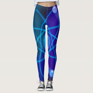 Leggings Structure Atomique Bleue Science