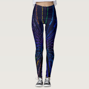 Leggings Structure fractionnée couleur bleu foncé