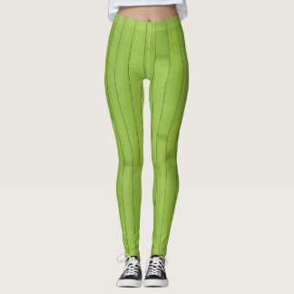 Leggings Structure géométrique des tons verts