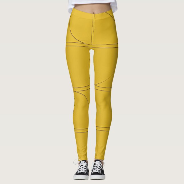 Leggings Studio to Street Minimal Pattern | Moderne Jaune  (Devant)