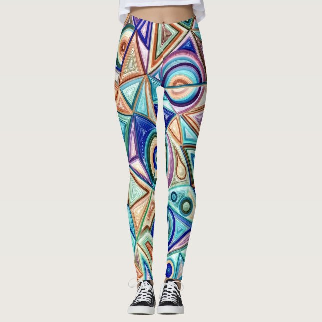 Leggings Style abstrait coloré "Ratti_Creative_Arts" (Devant)