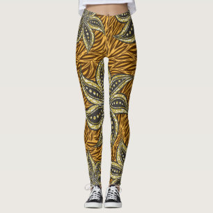 Leggings Style Batik Floral Abstrait africain