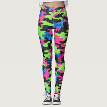 Style Camouflage bleu noir rose vert