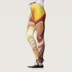Leggings Style de flux de marbre