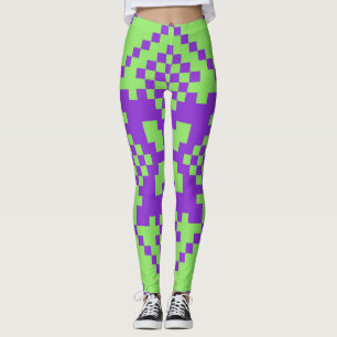 LEGGINGS STYLE DE HAUT NIVEAU DE POIDS INTERESSE VERT