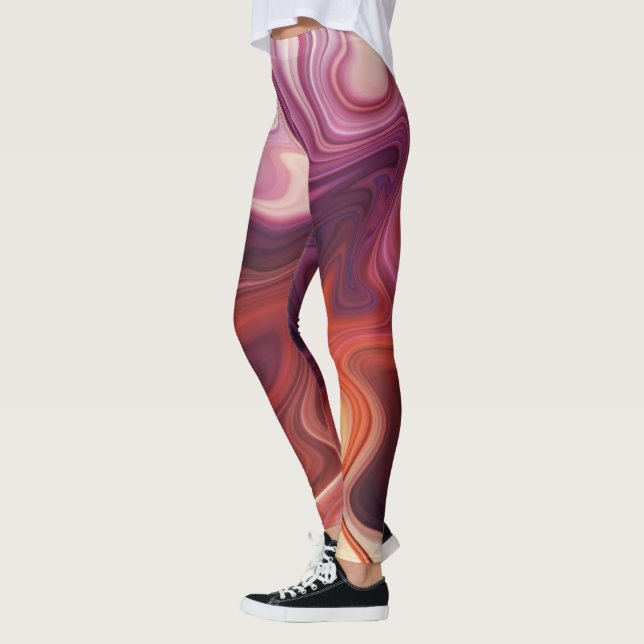 Leggings Style de marbre fluide (Gauche)