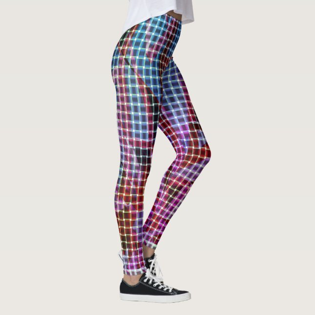 Leggings Style de paniers sur les tons rose foncé, lilas, v (Droite)