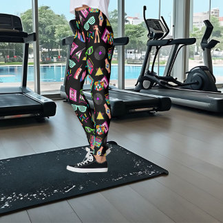 Leggings Style élégant des années 80 à la mode noire