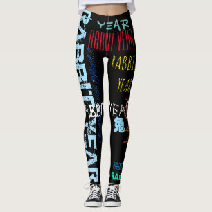 Leggings Style Graffiti Répétition Rabbit Année 2023 L