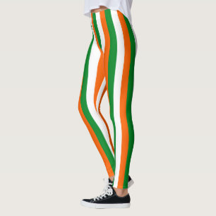 Leggings Style irlandais Bandes de couleurs Décor sur