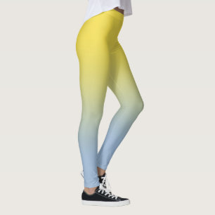 Leggings Style jaune à bleu clair dégradé