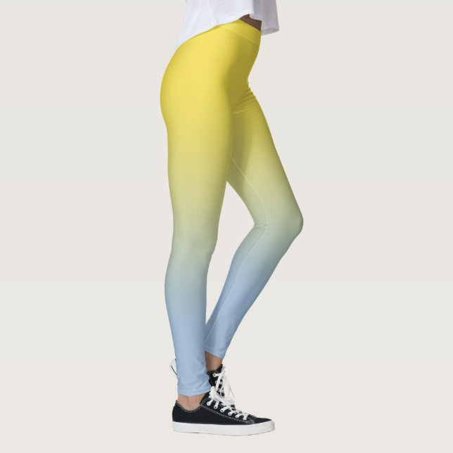 Leggings Style jaune à bleu clair dégradé (Droite)