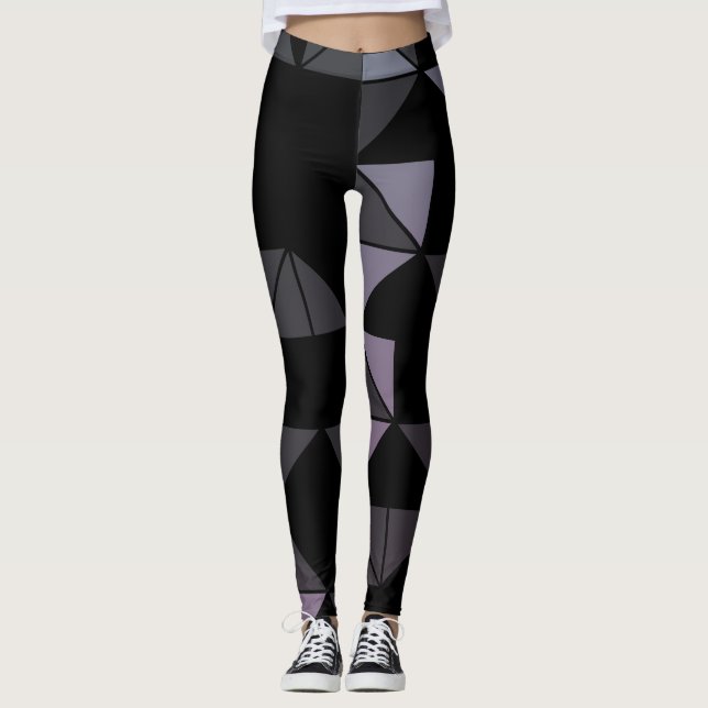Leggings Style Miami sur design noir foncé (Devant)