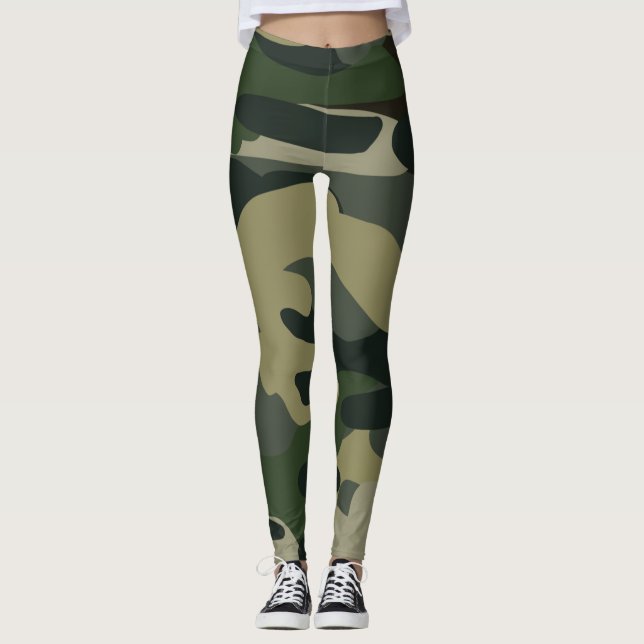 Leggings Style militaire vert (Devant)